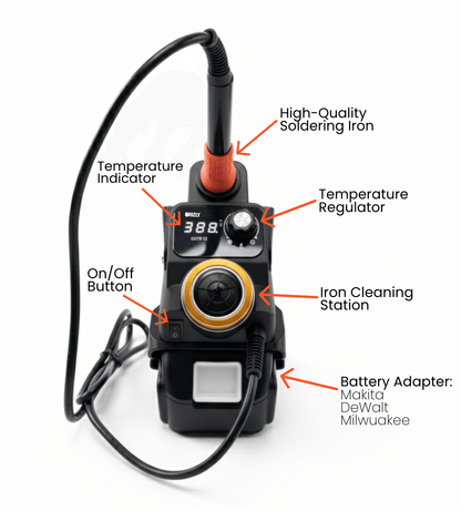Grizly® Portable Battery Soldering Station